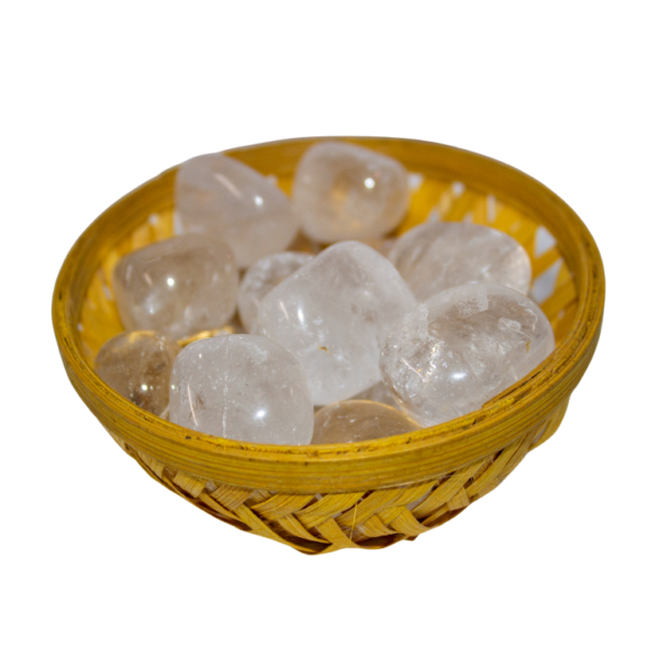 clear quartz tumbled stone
